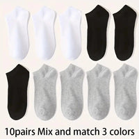 SaneShoppe - 5/10 - Pack Unisex Comfort - Fit Ankle Socks For All, Breathable & Lightweight - Ideal For Sports & Daily Wear