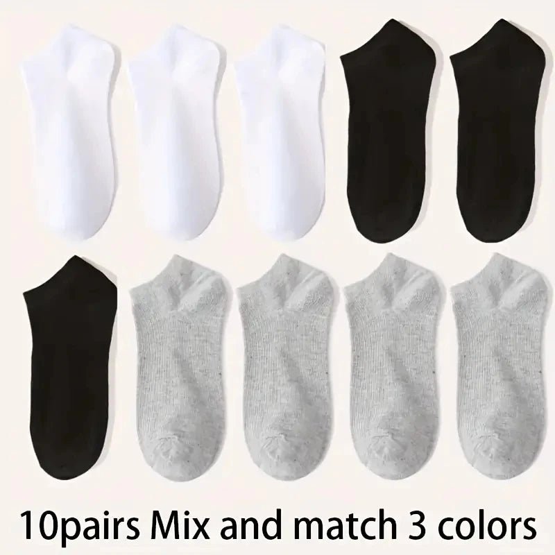 SaneShoppe - 5/10 - Pack Unisex Comfort - Fit Ankle Socks For All, Breathable & Lightweight - Ideal For Sports & Daily Wear