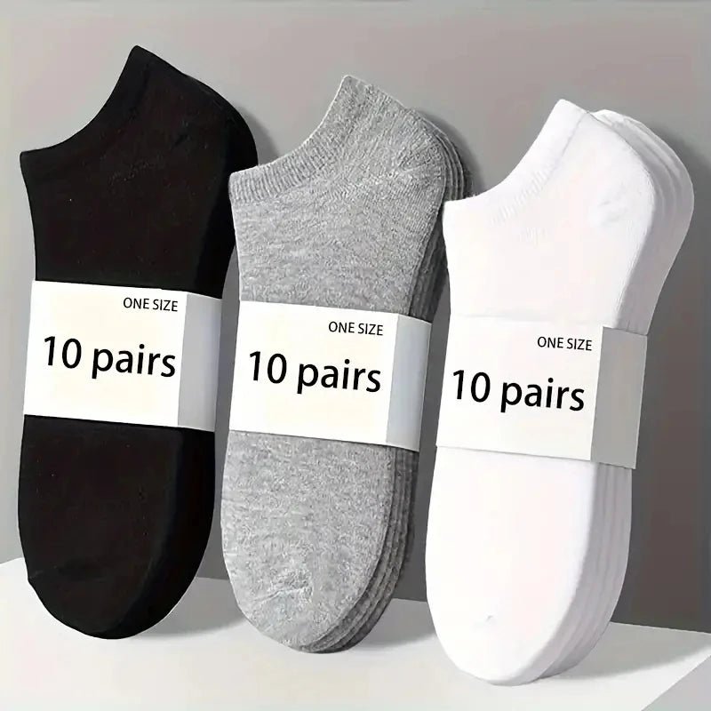 SaneShoppe - 5/10 - Pack Unisex Comfort - Fit Ankle Socks For All, Breathable & Lightweight - Ideal For Sports & Daily Wear