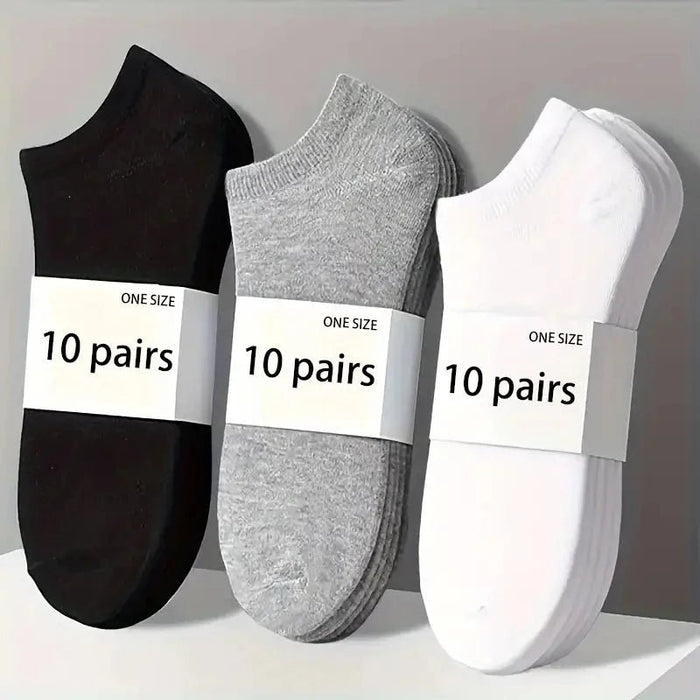 SaneShoppe - 5/10 - Pack Unisex Comfort - Fit Ankle Socks For All, Breathable & Lightweight - Ideal For Sports & Daily Wear