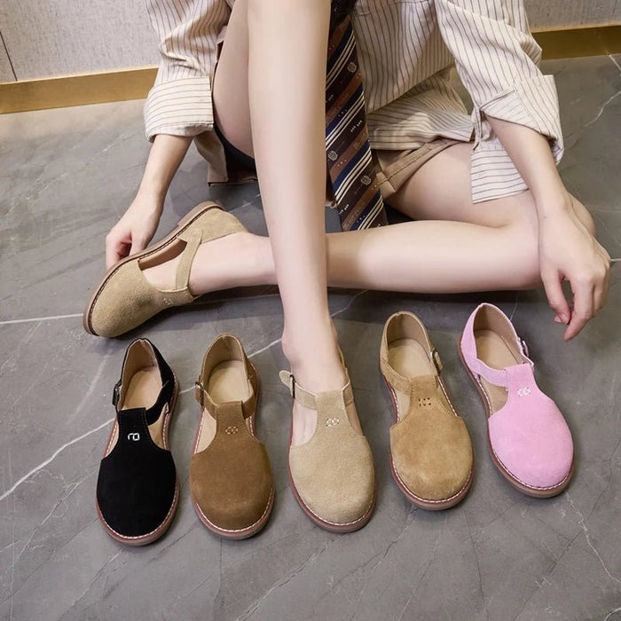 SaneShoppe-Stylish Genuine Leather Hollow Roman Sandals for Women