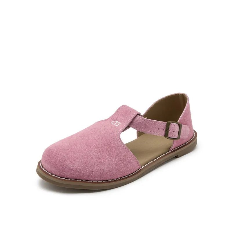SaneShoppe-Stylish Genuine Leather Hollow Roman Sandals for Women
