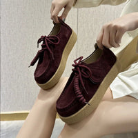SaneShoppe-AIYUQI 2026 Genuine Leather Women's Shoes Flat Lace-up Loafers Large Size