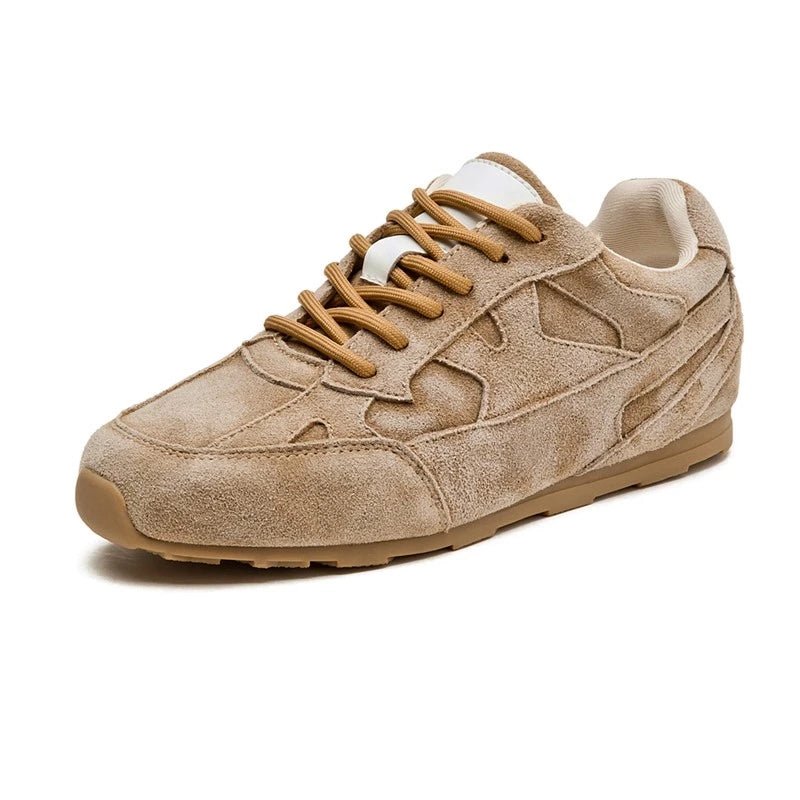 SaneShoppe-AIYUQI Women Retro Sneakers Genuine Leather Flat Moral Training Shoes 2026