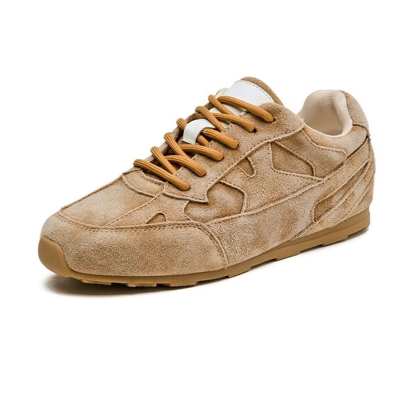 SaneShoppe-AIYUQI Women Retro Sneakers Genuine Leather Flat Moral Training Shoes 2026