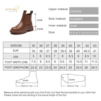 SaneShoppe - AIYUQI Women's Chelsea Boots Genuine Leather New Autumn Winter Fashion Women's Ankle Boots Retro Winter Boots Ladies WHSLE MTO