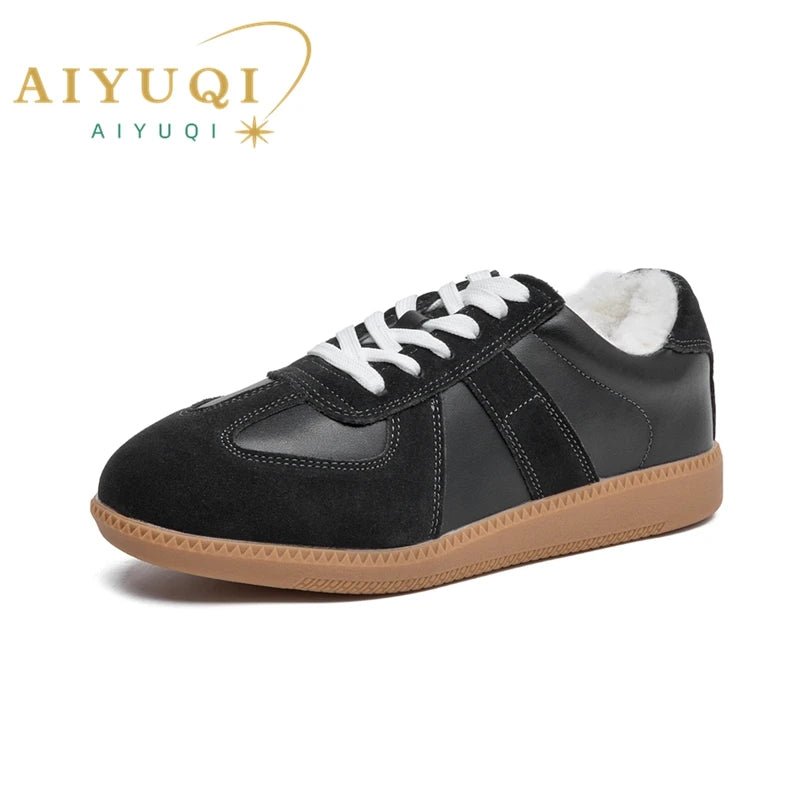 SaneShoppe-Women's 2026 New Genuine Leather Sneakers Casual Spring Flat Shoes