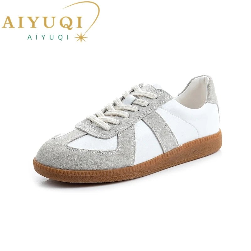 SaneShoppe-Women's 2026 New Genuine Leather Sneakers Casual Spring Flat Shoes