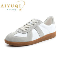 SaneShoppe-Women's 2026 New Genuine Leather Sneakers Casual Spring Flat Shoes
