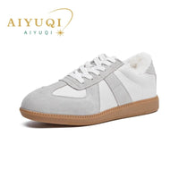 SaneShoppe-Women's 2026 New Genuine Leather Sneakers Casual Spring Flat Shoes