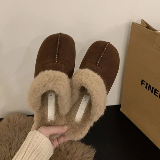 SaneShoppe-AJGS Natural Wool Grass Slippers Australian Sheepskin Women's Home Shoes