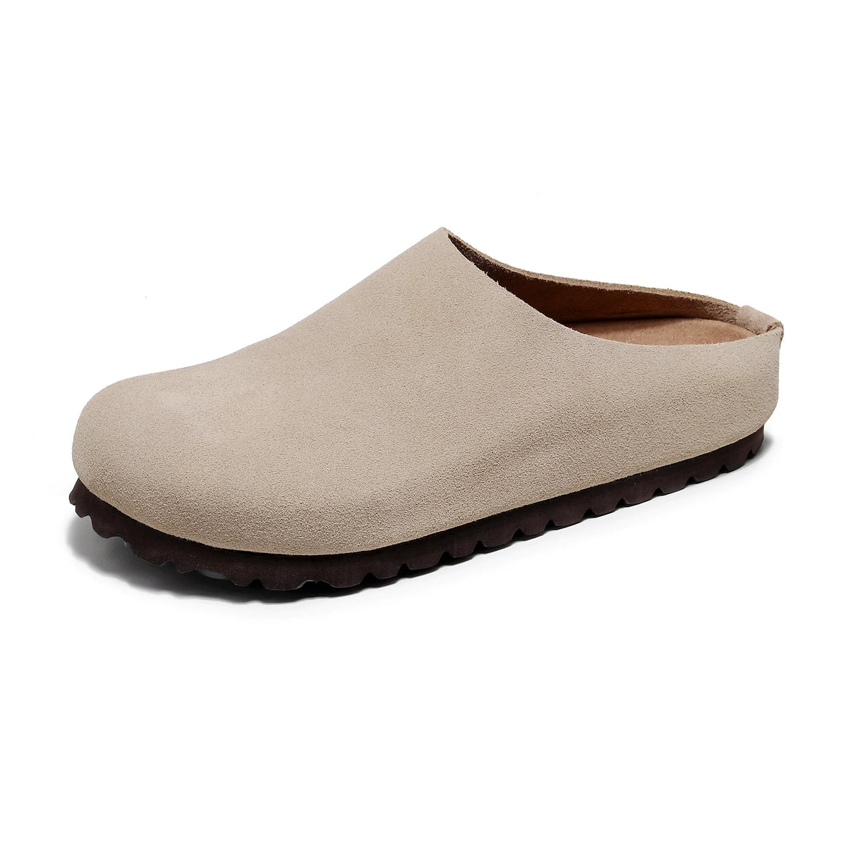 SaneShoppe-Cork Footbed Sandals with Arch Support - Anti Slip Leather Clogs