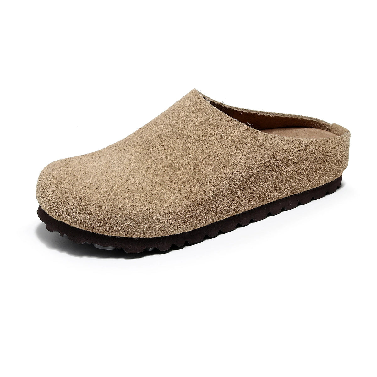 SaneShoppe-Cork Footbed Sandals with Arch Support - Anti Slip Leather Clogs