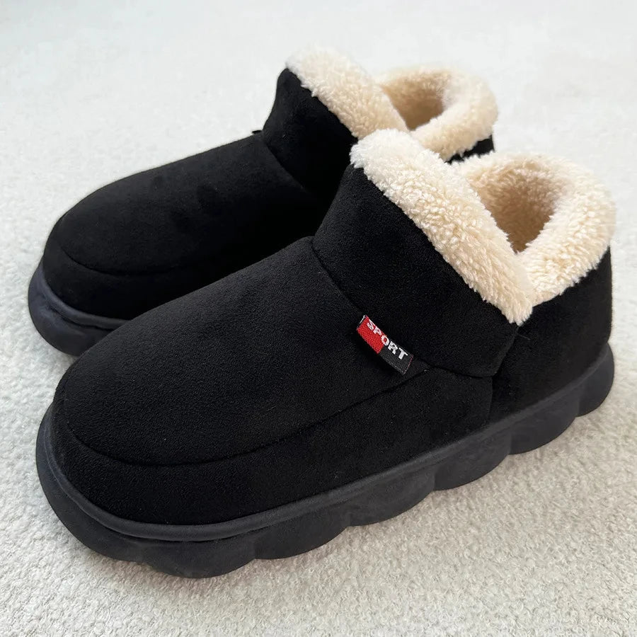 SaneShoppe - Asgard Winter Warm Fluffy Slippers For Women Men Outdoor Anti - skid Soft Sole Fur Snow Boots Indoor Cozy House Fuzzy Cotton Shoes