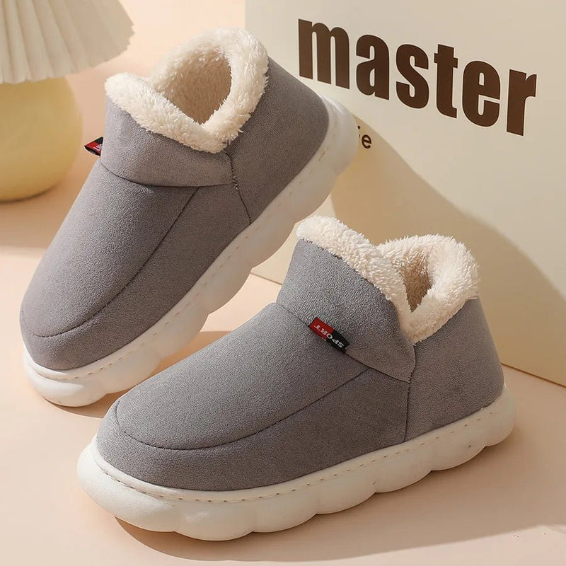 SaneShoppe - Asgard Winter Warm Fluffy Slippers For Women Men Outdoor Anti - skid Soft Sole Fur Snow Boots Indoor Cozy House Fuzzy Cotton Shoes