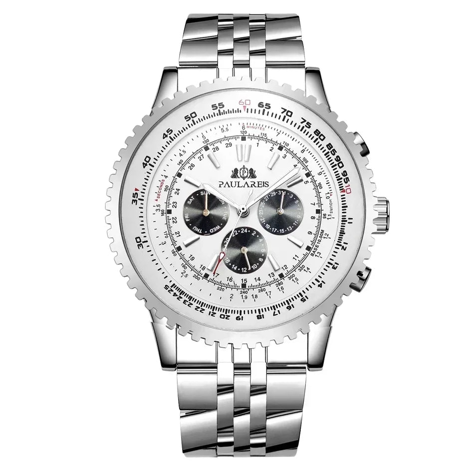 SaneShoppe-Men's Automatic Mechanical Self-Wind Sports Watch 50mm
