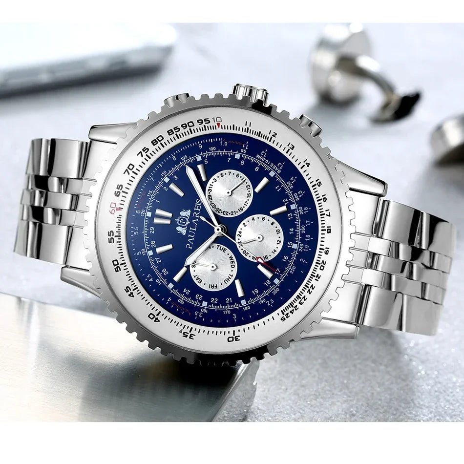 SaneShoppe-Men's Automatic Mechanical Self-Wind Sports Watch 50mm