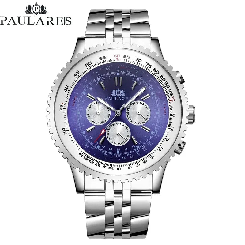 SaneShoppe-Men's Automatic Mechanical Self-Wind Sports Watch 50mm