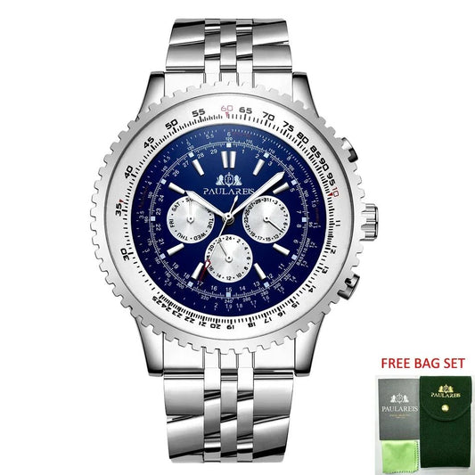 SaneShoppe-Men's Automatic Mechanical Self-Wind Sports Watch 50mm
