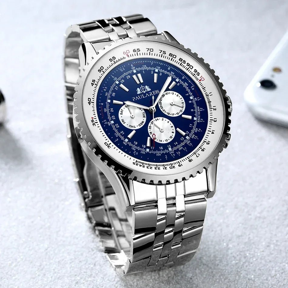 SaneShoppe-Men's Automatic Mechanical Self-Wind Sports Watch 50mm