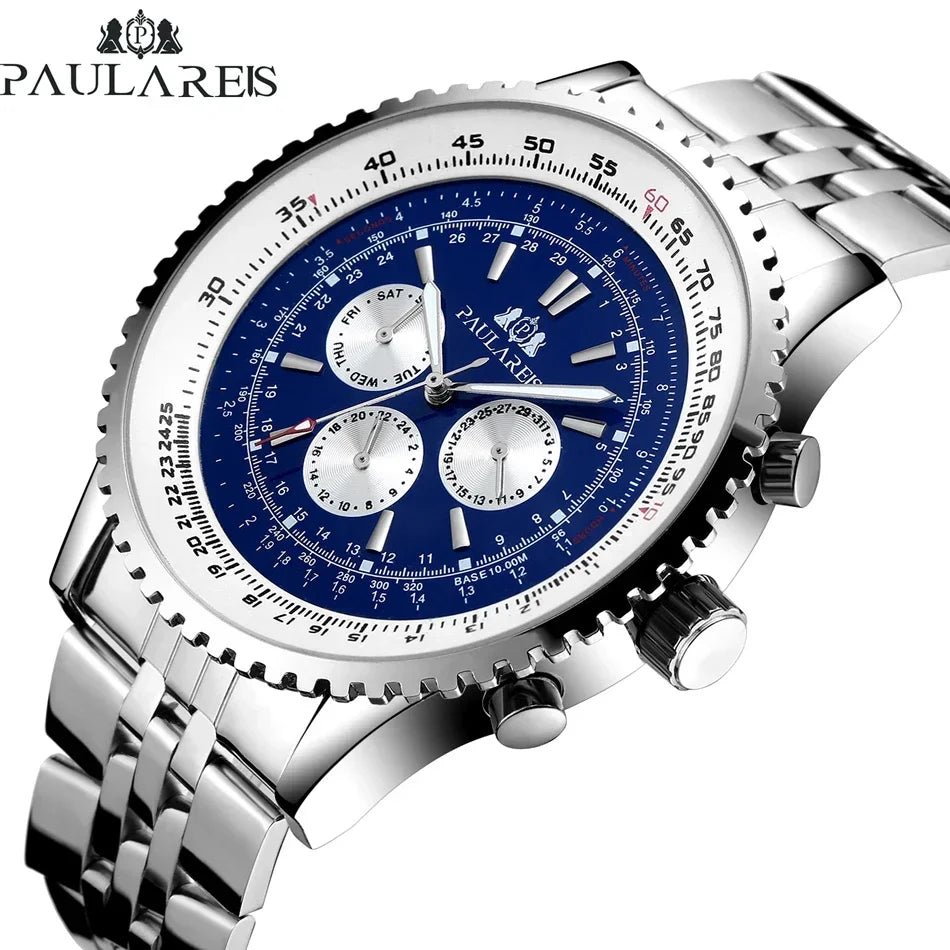 SaneShoppe-Men's Automatic Mechanical Self-Wind Sports Watch 50mm