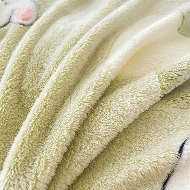 SaneShoppe - Autumn and Winter Snowflake Velvet Single Duvet Cover Thick Flannel Cartoon Printed Quilt Cover Soft Cozy Warm Plush Bedding