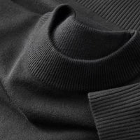 SaneShoppe - Autumn New Men's Casual Mock Turtleneck Sweater Long Sleeved Warm Pullover Basic Lightweight Street Clothing Knitted Jacket Top