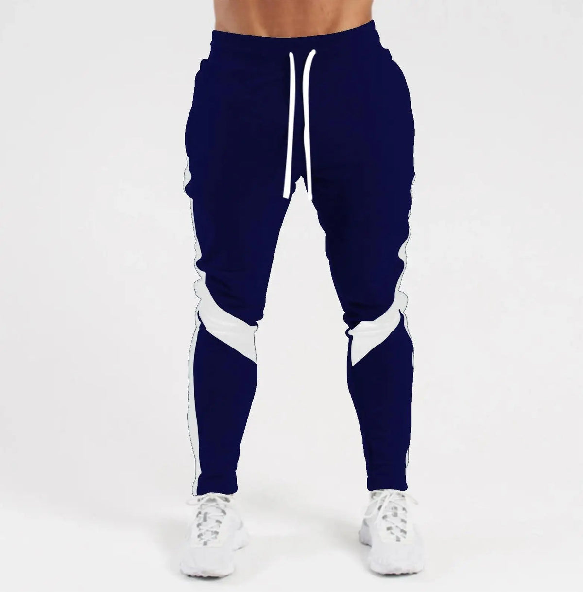 SaneShoppe-Men's Color Blocked Velvet Warm Fitness Pants - Autumn/Winter Outdoor Style