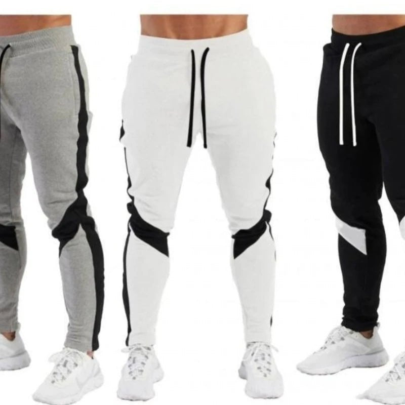 SaneShoppe-Men's Color Blocked Velvet Warm Fitness Pants - Autumn/Winter Outdoor Style