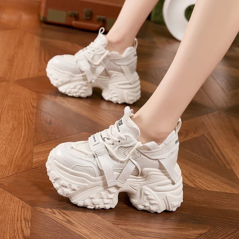 SaneShoppe - Autuspin Casual Sport Shoes for Women Fashion Chunky Sneakers Leisure Women's Fitness Shoe Breathable Air Mesh GYM Sneaker