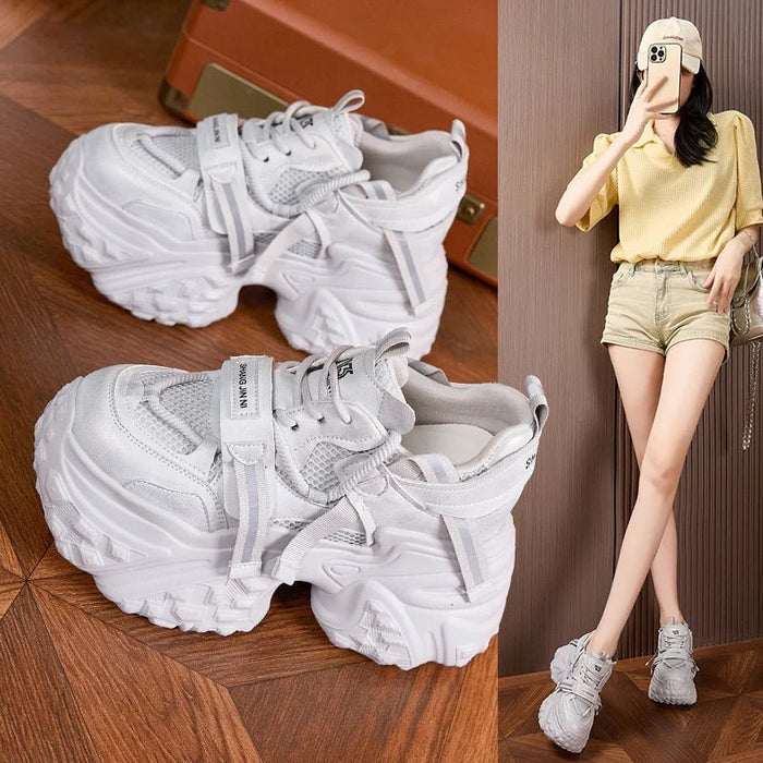 SaneShoppe - Autuspin Casual Sport Shoes for Women Fashion Chunky Sneakers Leisure Women's Fitness Shoe Breathable Air Mesh GYM Sneaker