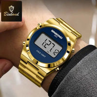 SaneShoppe-BINBOND Luxury LED Digital Men's Stainless Steel Sports Watch