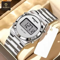 SaneShoppe-BINBOND Luxury LED Digital Men's Stainless Steel Sports Watch