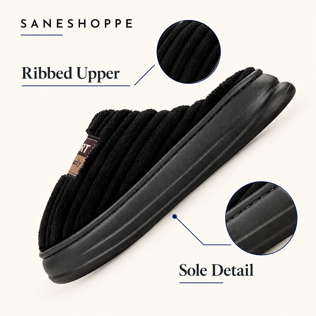 Experience Ultimate Comfort with Men's Winter Suede Slippers