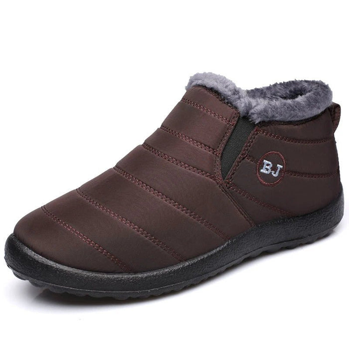 SaneShoppe - Boots Men Snow Outdoor Mens Fur Shoes Men's Winter Boots Hiking Ankle Boots Waterproof Men Shoes Work Shoes Footwear