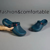 SaneShoppe - Breathable Perforated Men's Hole Shoes, Lightweight Fashion Slippers, Comfortable Indoor Outdoor Wear