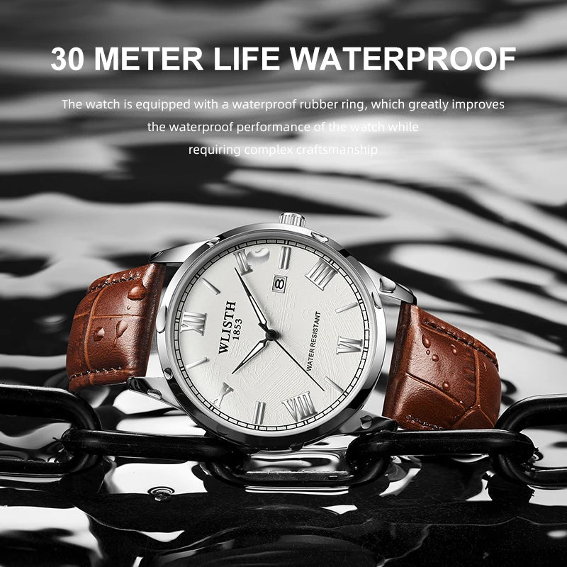 SaneShoppe-Waterproof Business Men Watch Fashion Luminous Wristwatch - Top Brand for Man