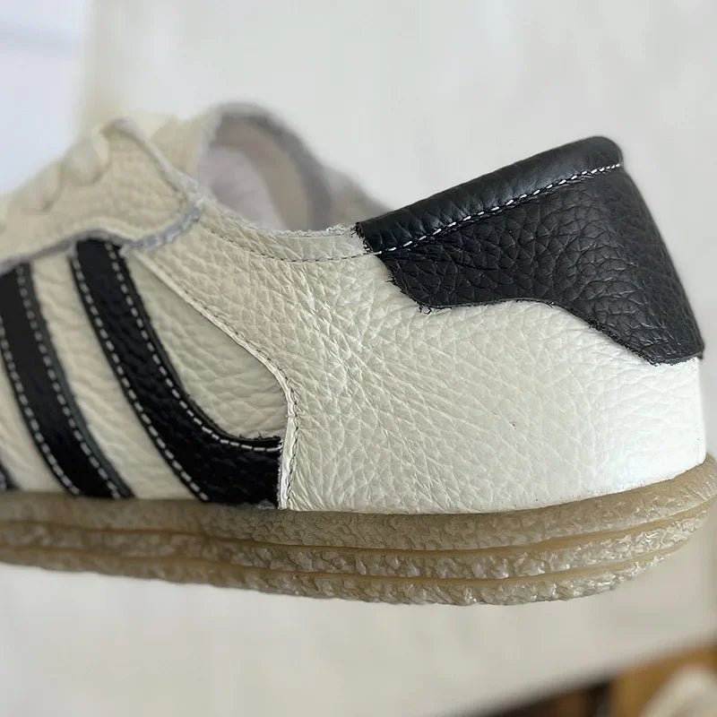 SaneShoppe - Careaymade - Genuine Leather women's shoes,soft sole comfortable casual single shoes,cowhide ugly cute lace up small white shoes