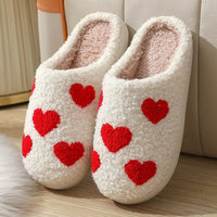 SaneShoppe - Christmas Elk Warm Cotton Slippers Women Winter Comfortable Home Slides Cute Furry Reindeer Warm Plush Sandals for Men Women