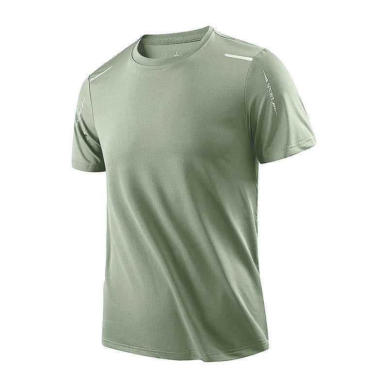 SaneShoppe - CHRLCK Men's Running Quick Drying T-shirts Breathable Hiking Fishing Tees Soft Elasticity Outdoor Sports Short Shirt Summer