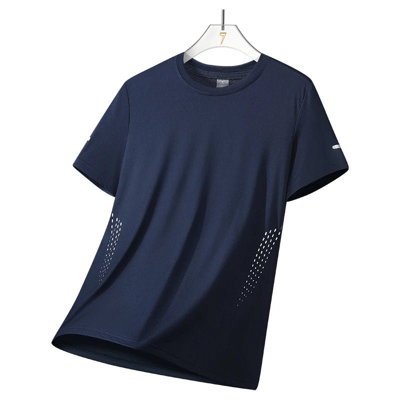 SaneShoppe - CHRLCK Men's Running Quick Drying T-shirts Breathable Hiking Fishing Tees Soft Elasticity Outdoor Sports Short Shirt Summer