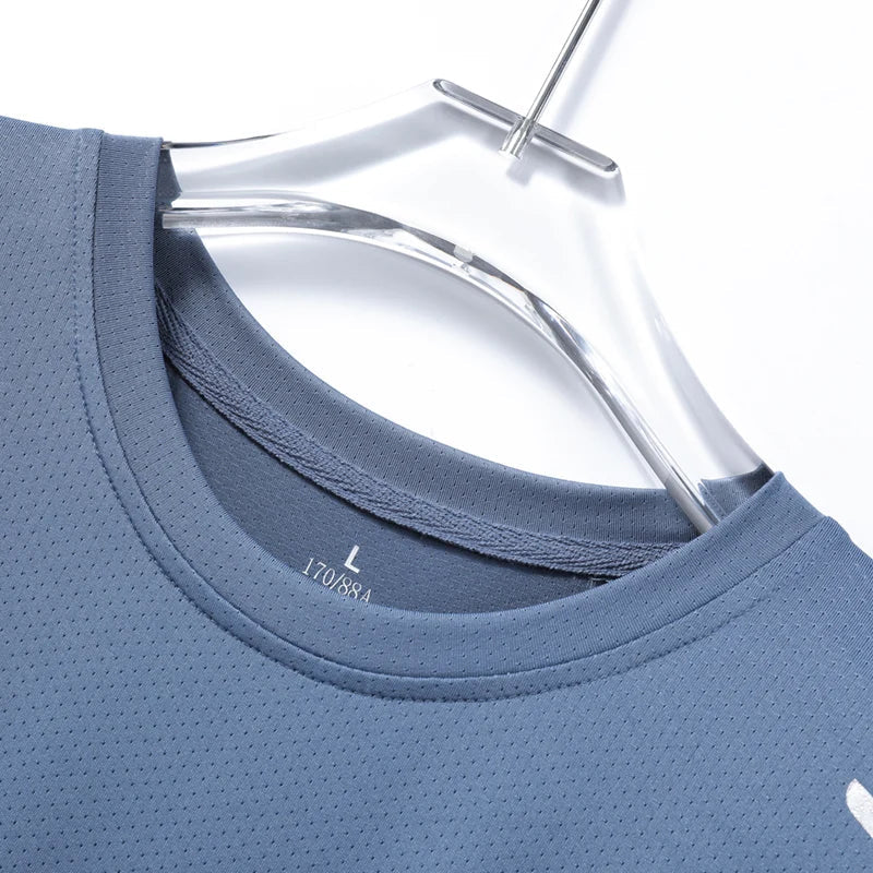 SaneShoppe - CHRLCK Men's Running Quick Drying T-shirts Breathable Hiking Fishing Tees Soft Elasticity Outdoor Sports Short Shirt Summer