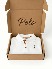 SaneShoppe - Classic Men's Polo Shirt - Premium Cotton Knit with Golf Embroidery, Folded in Branded Gift Box