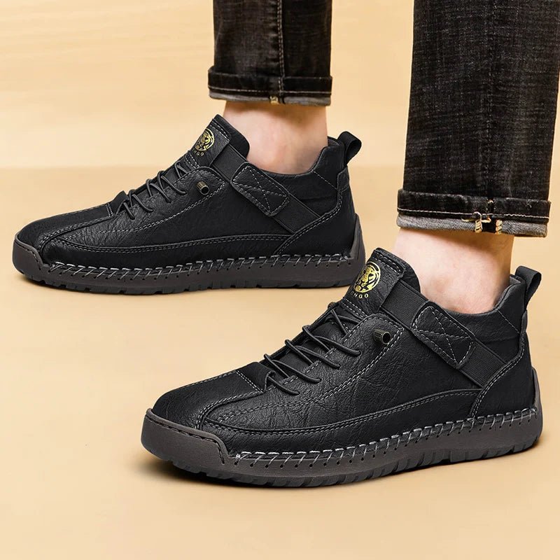SaneShoppe - CLOHOO Handmade Men's High - Top Sport Casual Boots Breathable Outdoor Wear with Extended Size Options Classic Ankle Boots
