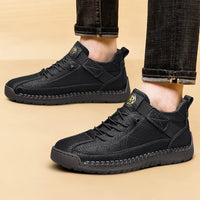 SaneShoppe - CLOHOO Handmade Men's High - Top Sport Casual Boots Breathable Outdoor Wear with Extended Size Options Classic Ankle Boots