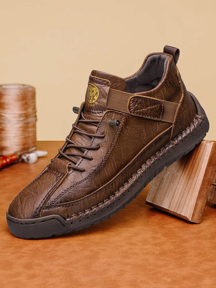 SaneShoppe - CLOHOO Handmade Men's High - Top Sport Casual Boots Breathable Outdoor Wear with Extended Size Options Classic Ankle Boots
