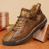 SaneShoppe - CLOHOO Handmade Men's High - Top Sport Casual Boots Breathable Outdoor Wear with Extended Size Options Classic Ankle Boots