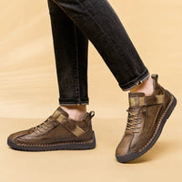 SaneShoppe - CLOHOO Handmade Men's High - Top Sport Casual Boots Breathable Outdoor Wear with Extended Size Options Classic Ankle Boots