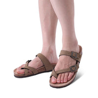 SaneShoppe-Comwarm Women's Suede Mules Men Clogs Sandals With Arch Support, Beach Slides