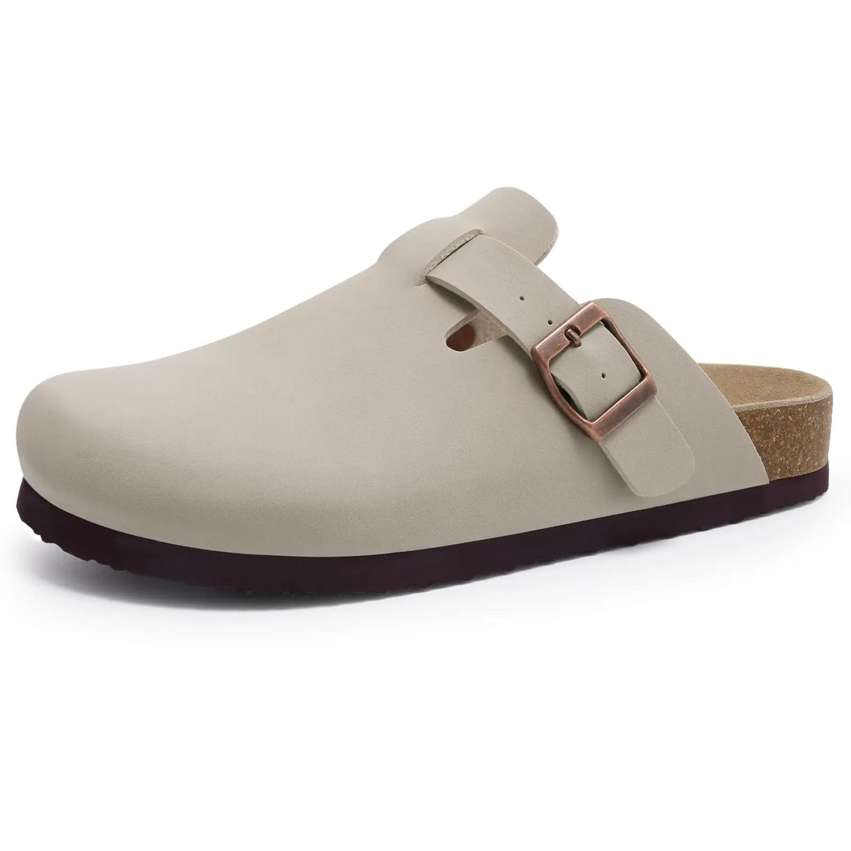 SaneShoppe-Comwarm Women's Suede Mules Men Clogs Sandals With Arch Support, Beach Slides